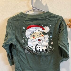 Kids Green 'Believe' Santa Graphic Long Sleeve Tee by Carter's